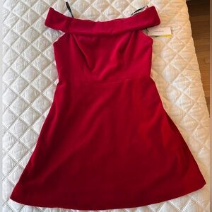 NWT Karen Millen red velvet dress 12